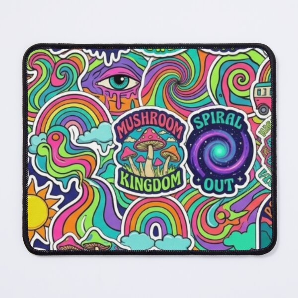 Item preview, Psychedelic Neon Flow Pattern designed and sold by Imaginarium of Chaos falcon88 .
