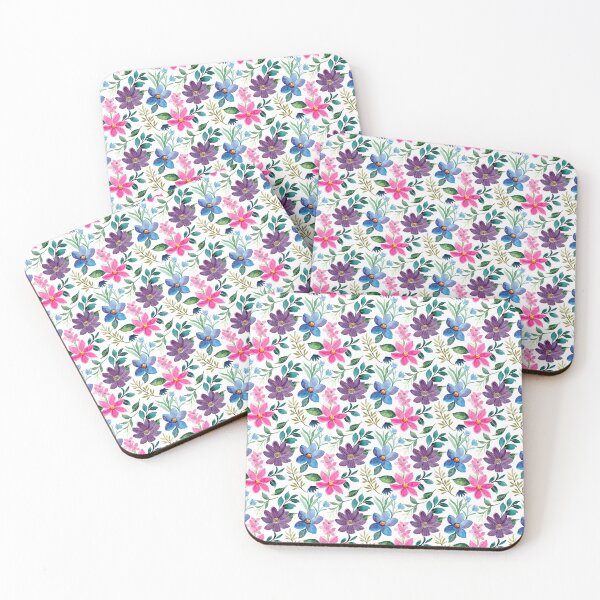 Item preview, Watercolor Wildflower Seamless Pattern in Pink Blue Purple designed and sold by AnyMar2023.