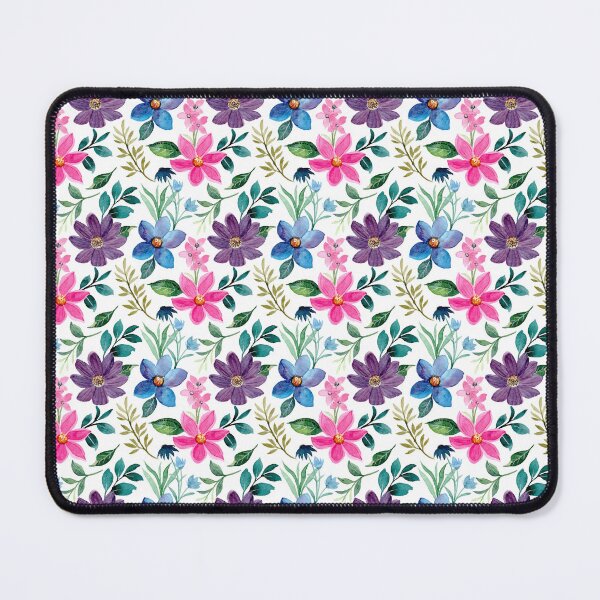 Item preview, Watercolor Wildflower Seamless Pattern in Pink Blue Purple designed and sold by AnyMar2023.