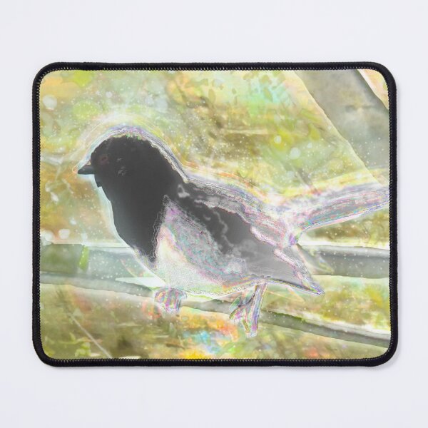 Item preview, Iridescent Towhee Bird on Branch Artwork, Mystical Animal Art Print designed and sold by susan-meredith.
