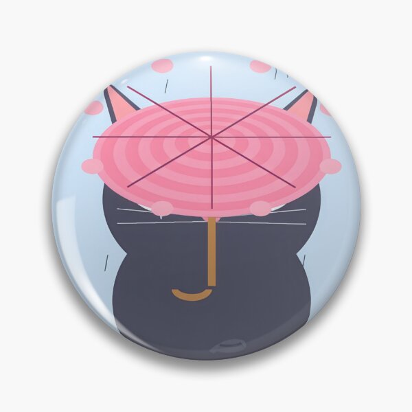 Item preview, Cute Black Cat with Pink Umbrella Sticker designed and sold by Mohitt09.