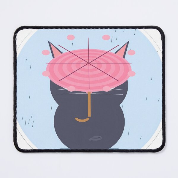 Item preview, Cute Black Cat with Pink Umbrella Sticker designed and sold by Mohitt09.