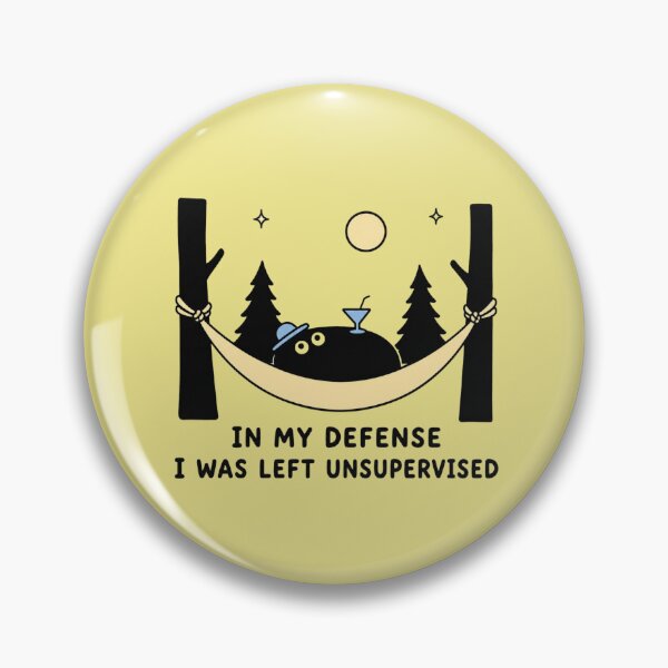 Item preview, In My Defense Unsupervised Black Blob Camping designed and sold by bosamji.