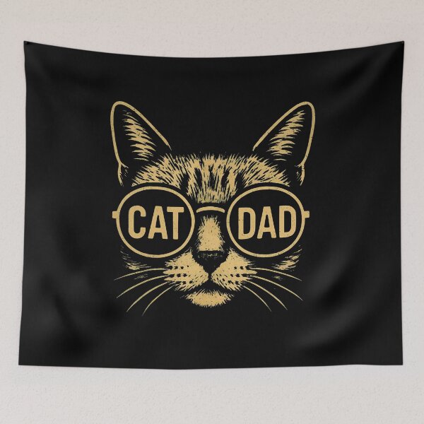 Item preview, Cool Cat Dad Hipster Glasses Graphic Shirt designed and sold by GiaoCalonas.