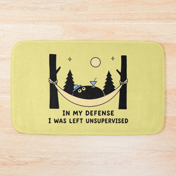Item preview, In My Defense Unsupervised Black Blob Camping designed and sold by bosamji.