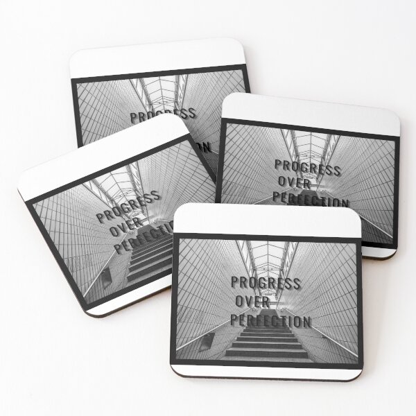 Item preview, Progress Over Perfection – Motivational Typography Design designed and sold by MrOrbitCreative.