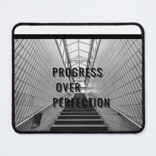 Item preview, Progress Over Perfection – Motivational Typography Design designed and sold by MrOrbitCreative.