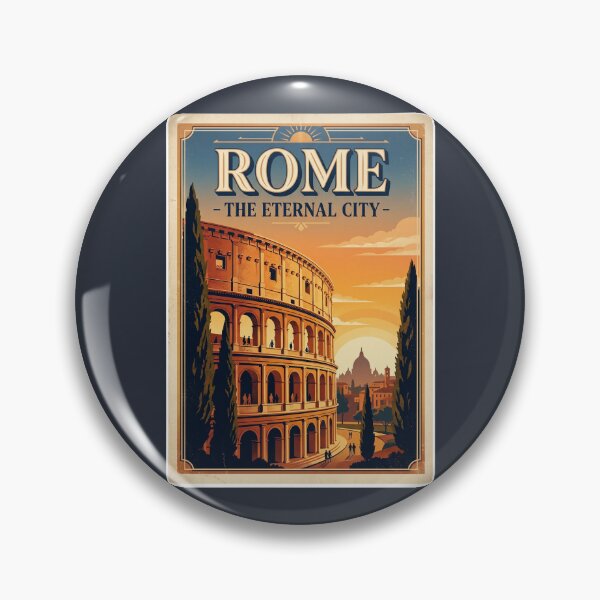 Item preview, Rome Italy Vintage Travel Poster Roman Colosseum designed and sold by RetroRewind Studio.