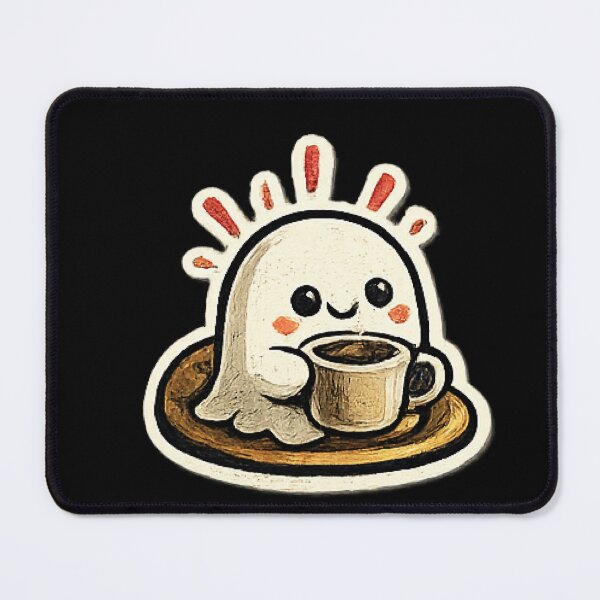 Item preview, Cute Cozy Coffee Ghost designed and sold by ubeyeart.