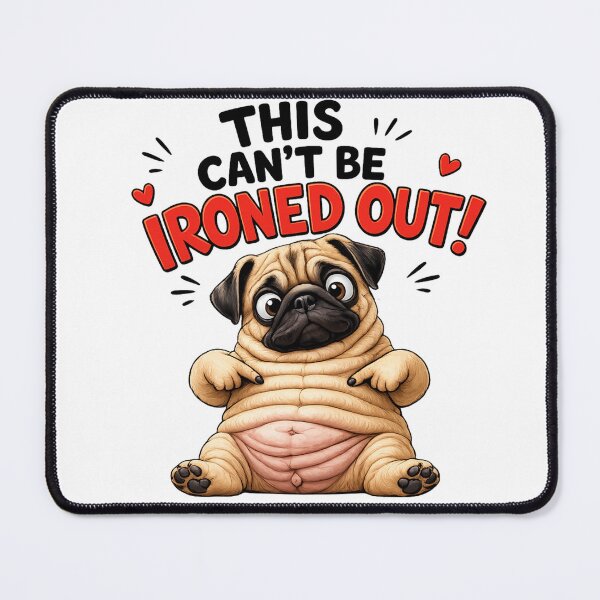 Item preview, Pug Who Refuses to Be Ironed designed and sold by KaSenArt26.