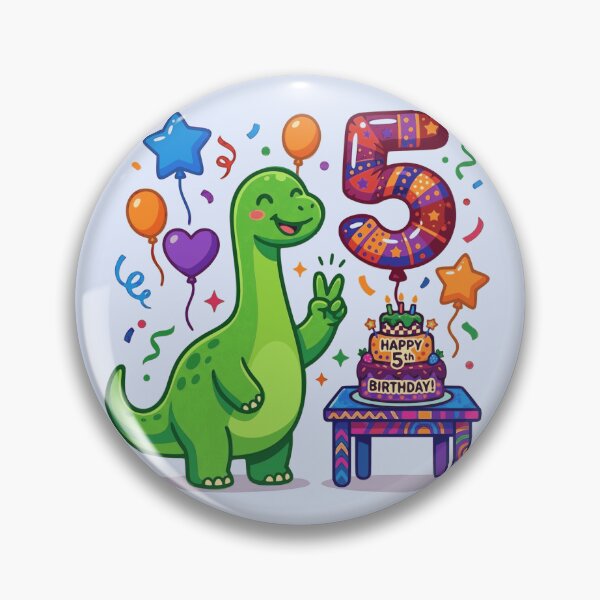 Item preview, Five Saurus green long neck 5th birthday dino lover designed and sold by Tronstell.
