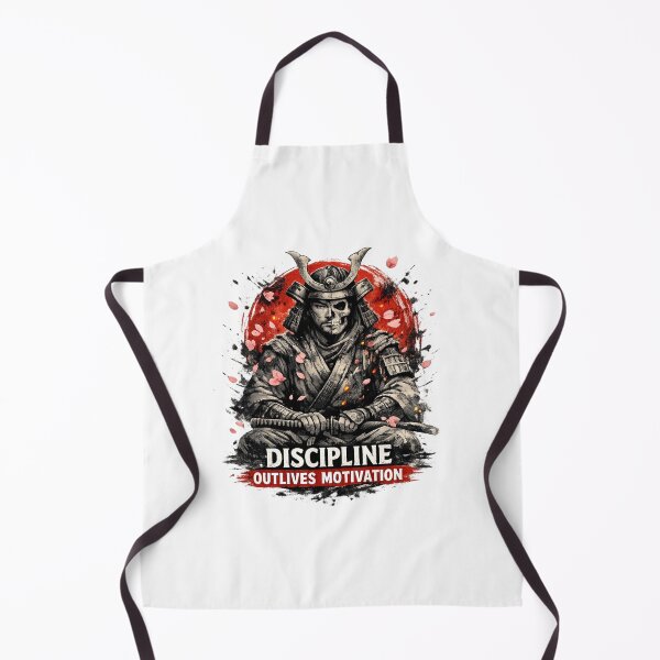 Item preview, Discipline Outlives Motivation Samurai Warrior Design designed and sold by AndrewYoko.