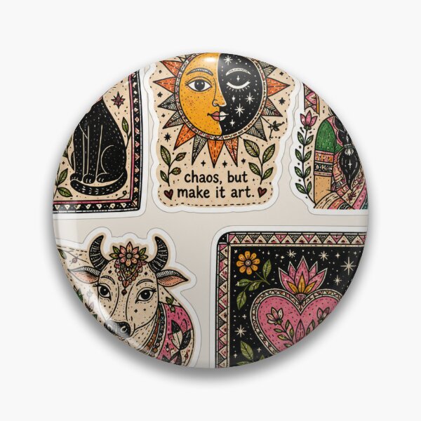Item preview, Gen Z Desi Madhubani Sticker Pack designed and sold by malliksmrity.