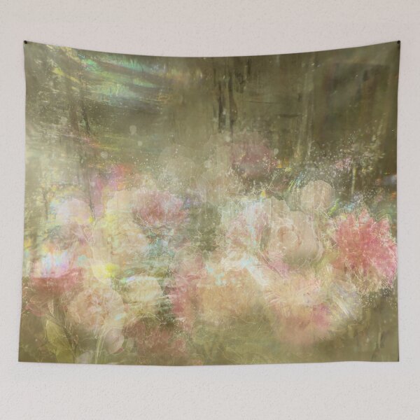 Item preview, Iridescent Peonies Flower Artwork, Mystical Plant Art Print designed and sold by susan-meredith.