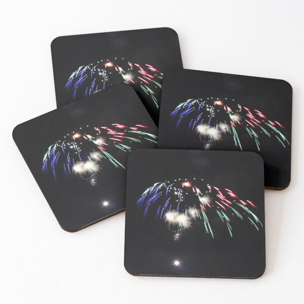 Item preview, Fireworks Burst Over Dark Sky, Long Exposure Celebration Night Display designed and sold by Nmallia.
