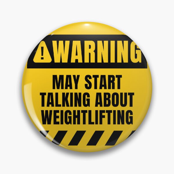 Item preview, Weightlifting Funny Warning Sign  designed and sold by MaryAller.