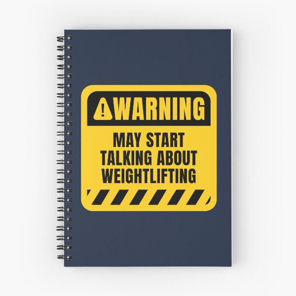 Item preview, Weightlifting Funny Warning Sign  designed and sold by MaryAller.