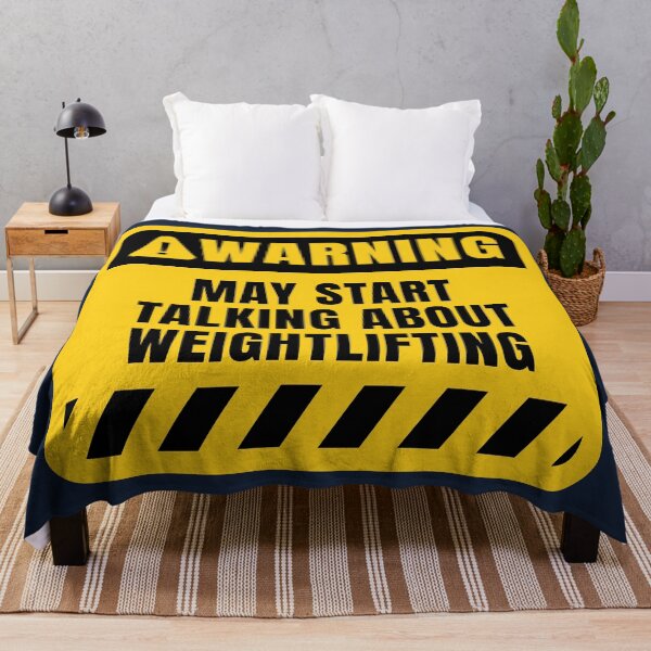 Item preview, Weightlifting Funny Warning Sign designed and sold by MaryAller.