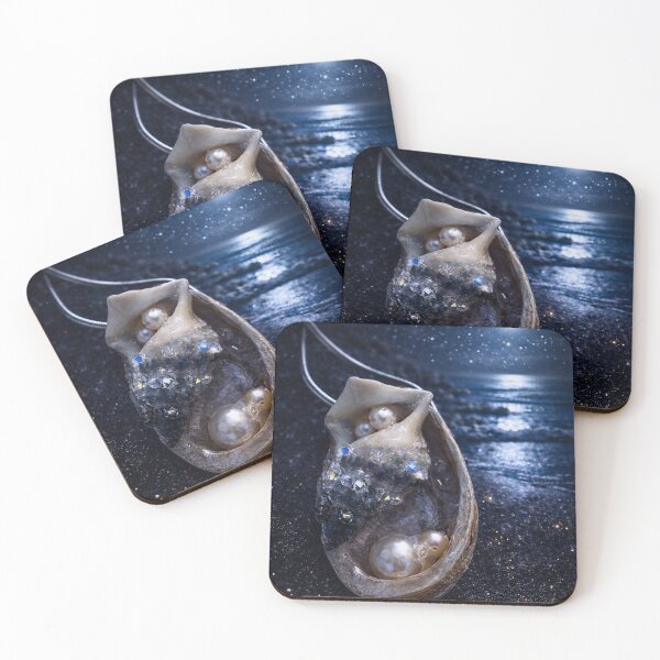 Item preview, Moonlit Seashell Pearl Coastal Decor designed and sold by OraMare.