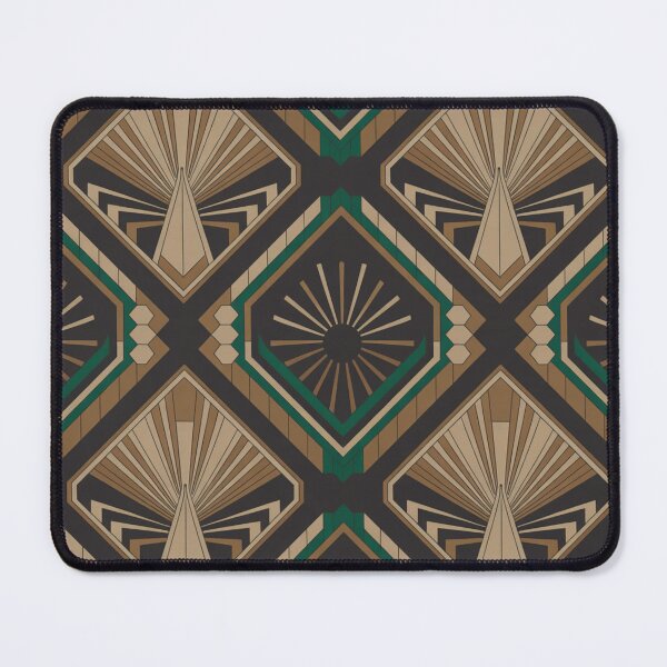 Item preview, Bold Art Deco Geometric Pattern | Teal Gold Sunburst Seamless Repeat designed and sold by Midnight Veil Designs.