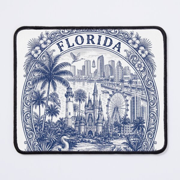 Item preview, Florida Sunshine State Vintage Illustration designed and sold by jcsstore.