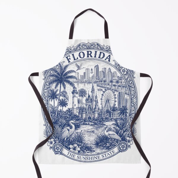 Item preview, Florida Sunshine State Vintage Illustration designed and sold by jcsstore.