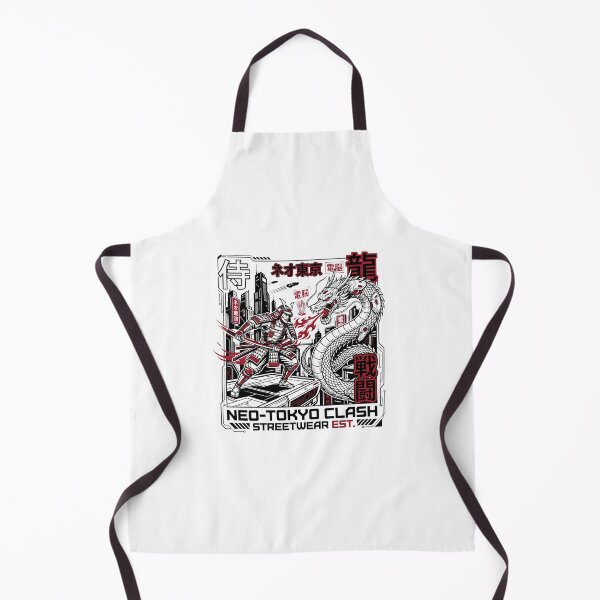 Item preview, Cyberpunk Samurai vs Mecha Dragon Neo-Tokyo Japanese designed and sold by Thanabordee.
