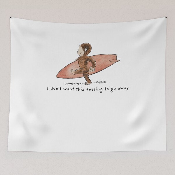 Item preview, Surfing Monkey I Don’t Want This Feeling To Go Away Classic T-Shirt designed and sold by MichaelAdamArt.