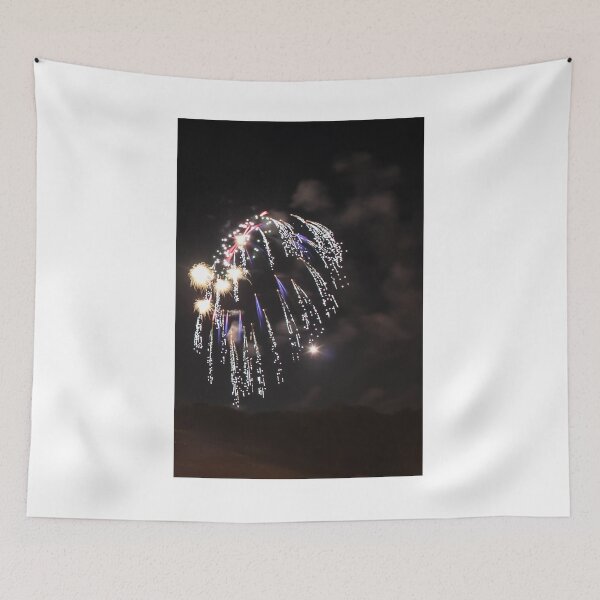 Item preview, Fireworks Burst Over Dark Sky, Long Exposure Celebration Night Display designed and sold by Nmallia.