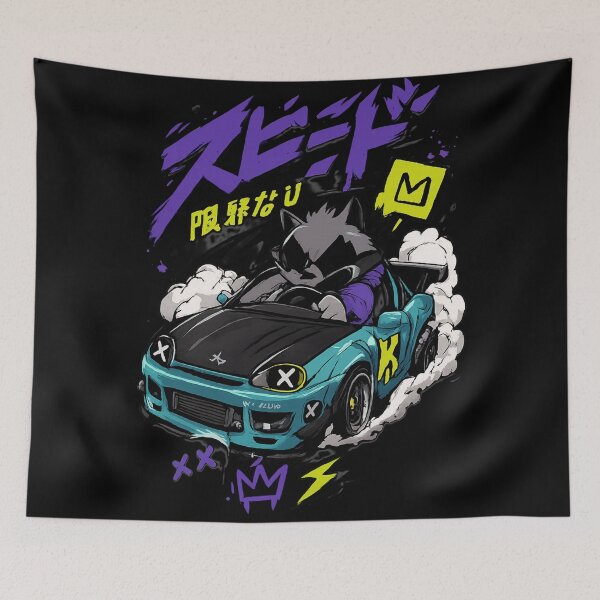 Item preview, NEON STREET RACER – Cartoon Drift Edition designed and sold by CYLIOK.