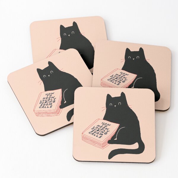 Item preview, How To Meow Loudly During Zoom Calls Black Cat designed and sold by soheedesigns.