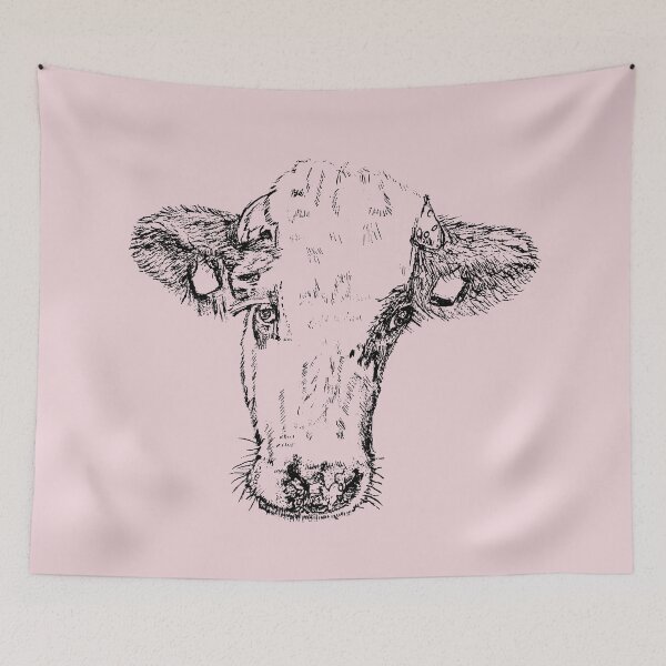 Item preview, Dairy Cow - (#EED4D9) designed and sold by The Stippler Process.