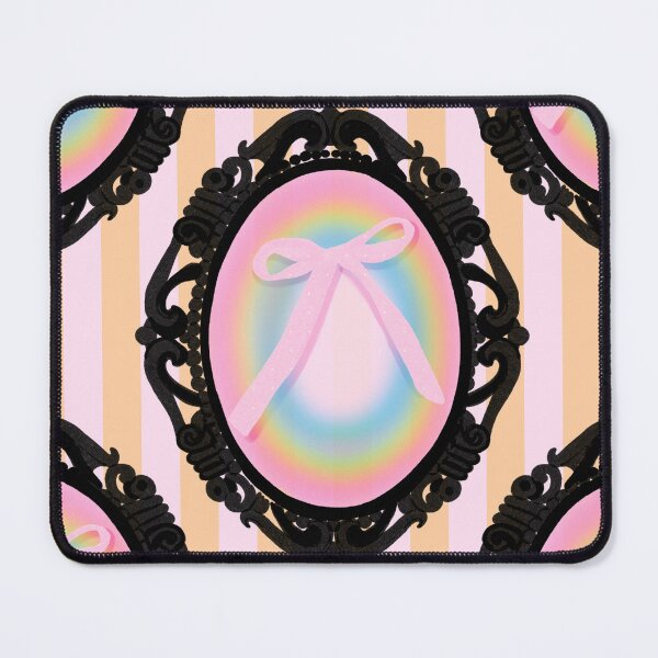 Item preview, My Gothic Romance – Victorian Cameo Bow Pattern in Pink Black and Crimson designed and sold by VirtuallyCreativ .