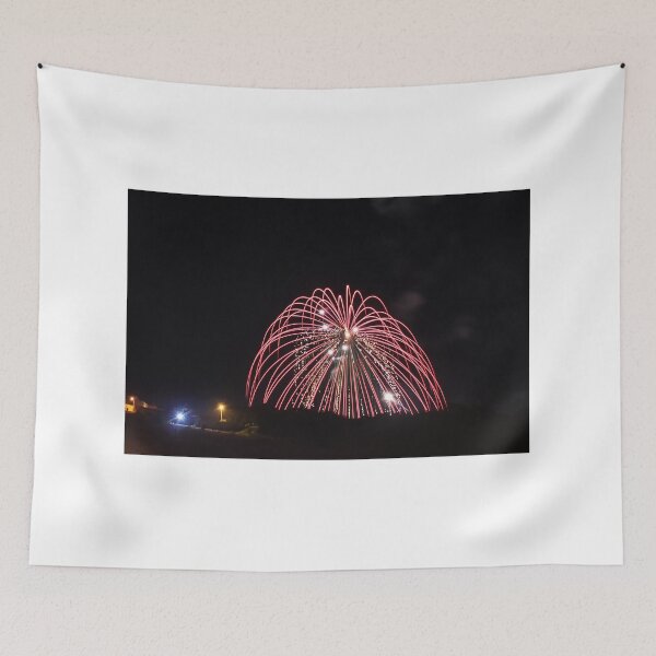 Item preview, Fireworks Burst Over Dark Sky, Long Exposure Celebration Night Display designed and sold by Nmallia.
