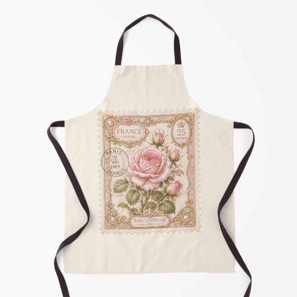 Item preview, Vintage French Rose Postage Stamp Illustration designed and sold by looplandger.