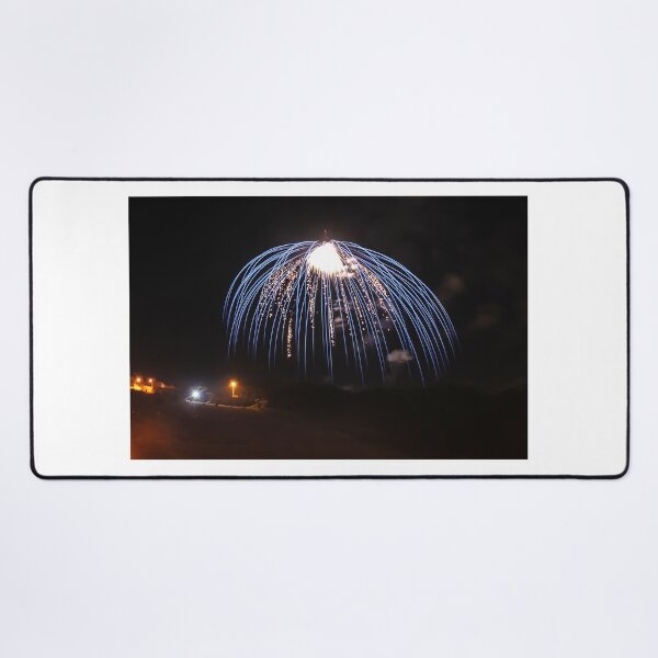 Item preview, Fireworks Burst Over Dark Sky, Long Exposure Celebration Night Display designed and sold by Nmallia.