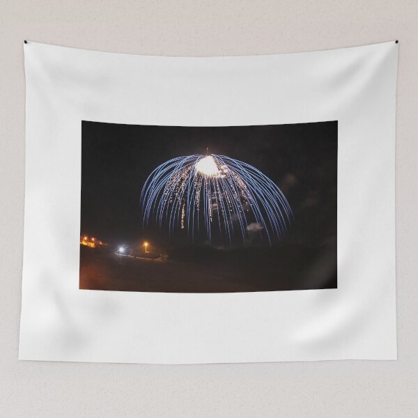 Item preview, Fireworks Burst Over Dark Sky, Long Exposure Celebration Night Display designed and sold by Nmallia.