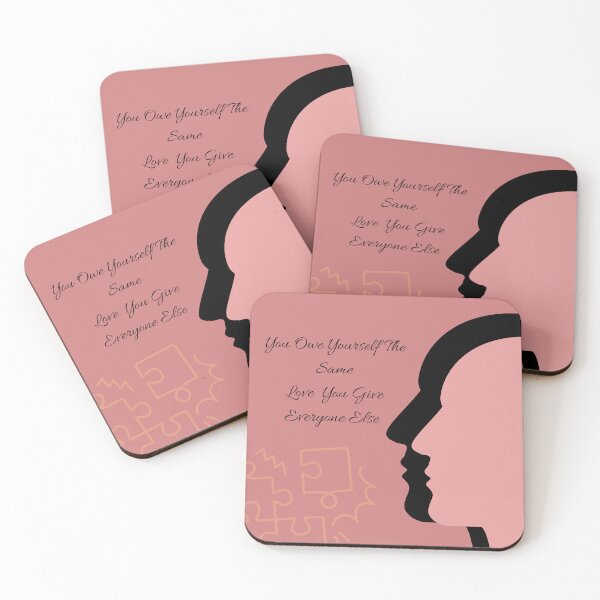 Item preview, Self Love Quote Silhouette Face Motivational Print designed and sold by SmartMoneyMugs .