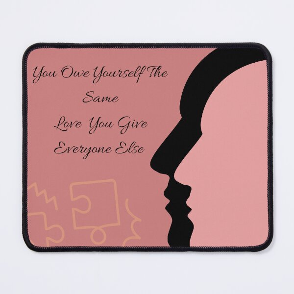 Item preview, Self Love Quote Silhouette Face Motivational Print designed and sold by SmartMoneyMugs .