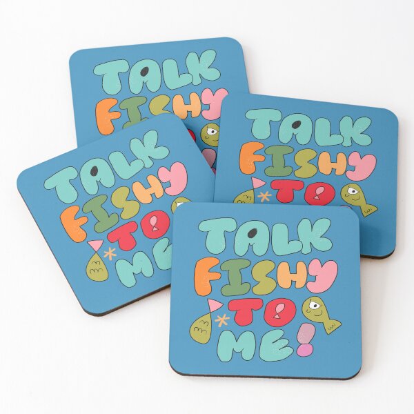 Item preview, Talk Fishy To Me (Blue) designed and sold by yellowflowerhut.