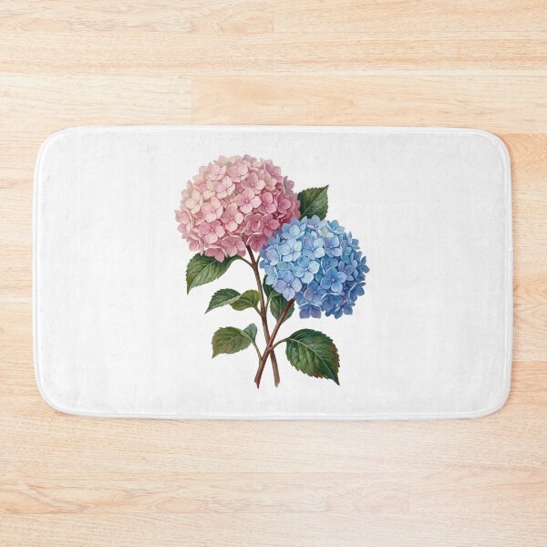 Item preview, Pink and Blue Hydrangea Botanica Watercolor Painting designed and sold by SOUFIANE1991.