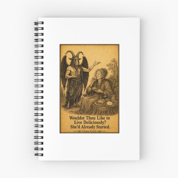 Item preview, Crone Cards - Wouldst Thou Like to Live Deliciously? She'd Already Started. designed and sold by Kay Mhor Studio.
