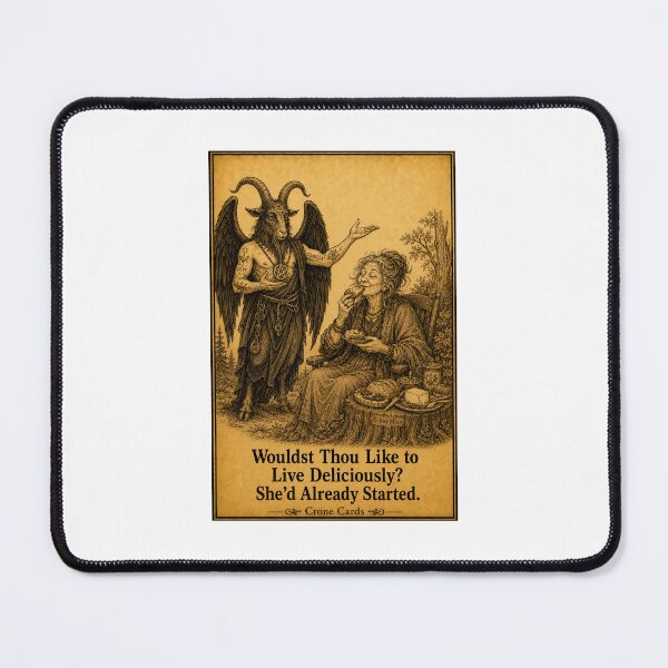 Item preview, Crone Cards - Wouldst Thou Like to Live Deliciously? She'd Already Started. designed and sold by Kay Mhor Studio.