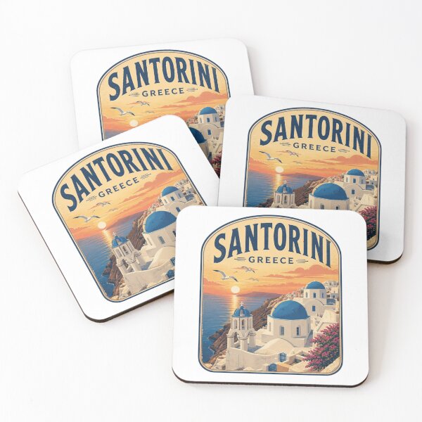 Item preview, antorini Greece – Sunset Cliffside Domes Design designed and sold by ABLAT-CREATIONS.