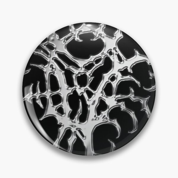 Item preview, Organic Cyber Sigil – Abstract Gothic Blackwork (chrome) designed and sold by JFOdesign.