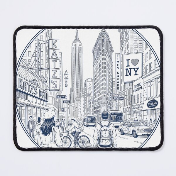 Item preview, New York City Street Life Illustration designed and sold by jcsstore.