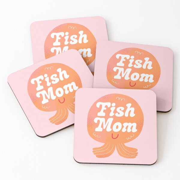 Item preview, Fish Mom Badge (Pink) designed and sold by yellowflowerhut.