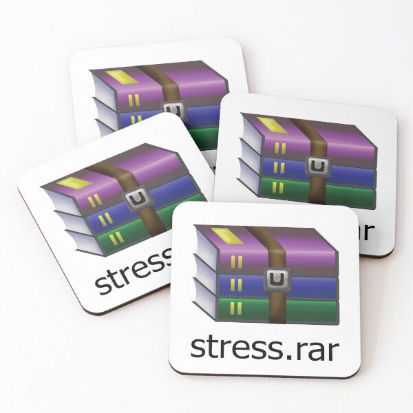 Item preview, Copy of Funny WinRAR Stress Meme - Compressed Anxiety Tech Humor Art(White) designed and sold by NicestGuy.