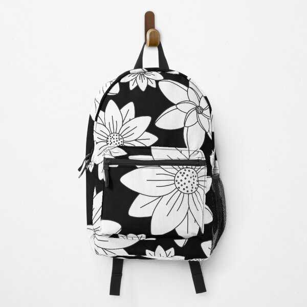 Item preview, Retro Bold Floral Pattern In Black and White designed and sold by AMS.
