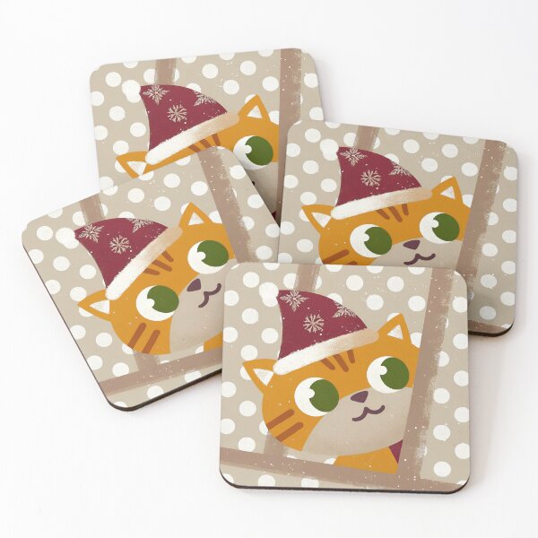 Item preview, Cozy Christmas Cat in Snowy Window designed and sold by Angellacelin.